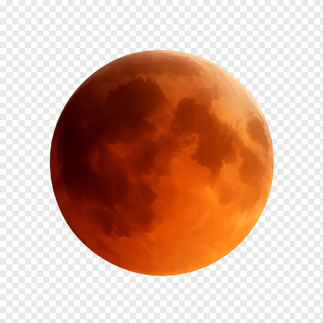 Lunar Eclipse PNG Image With Transparent Background