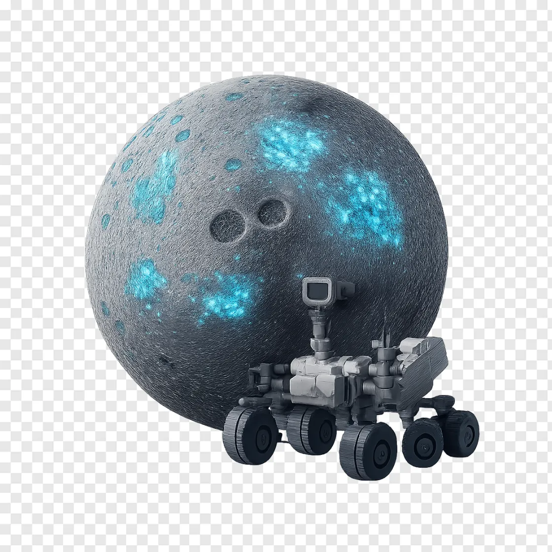 Lunar Ice And Moon Mission PNG Image For Design Projects