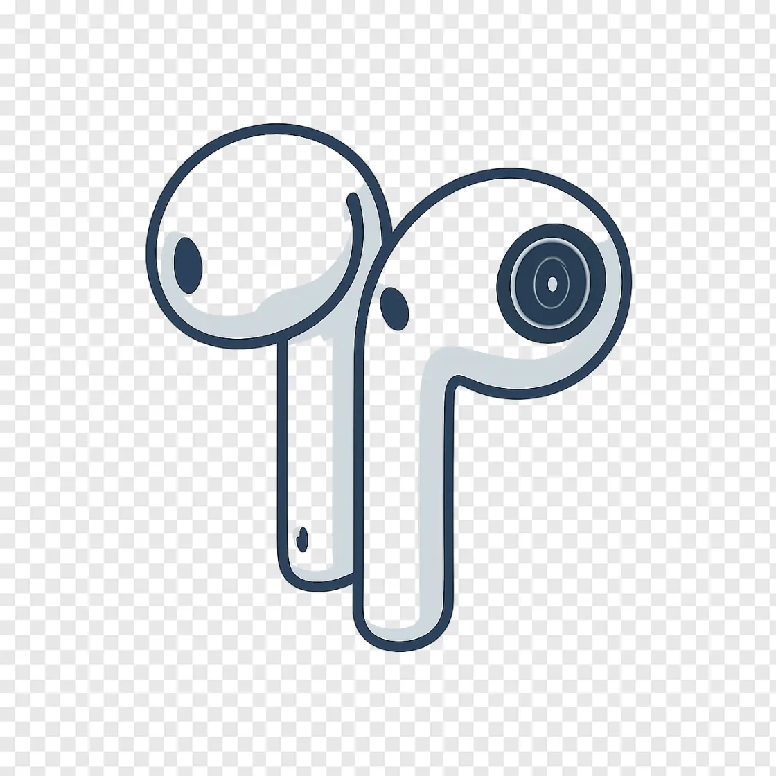 Futuristic Wireless Earbuds PNG