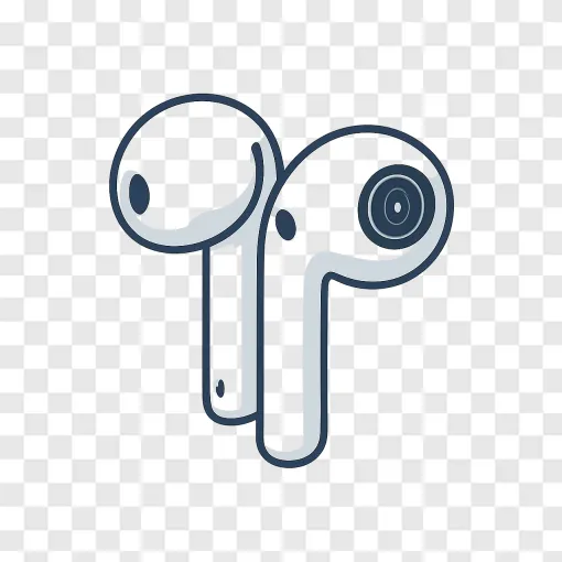 Futuristic Wireless Earbuds PNG