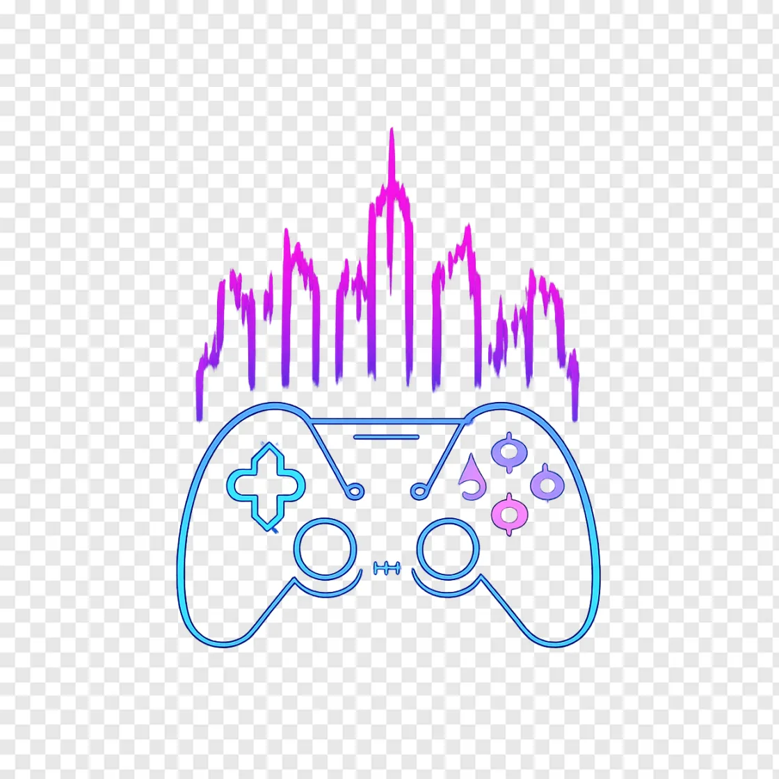 GTA 6 Neon City Gaming PNG