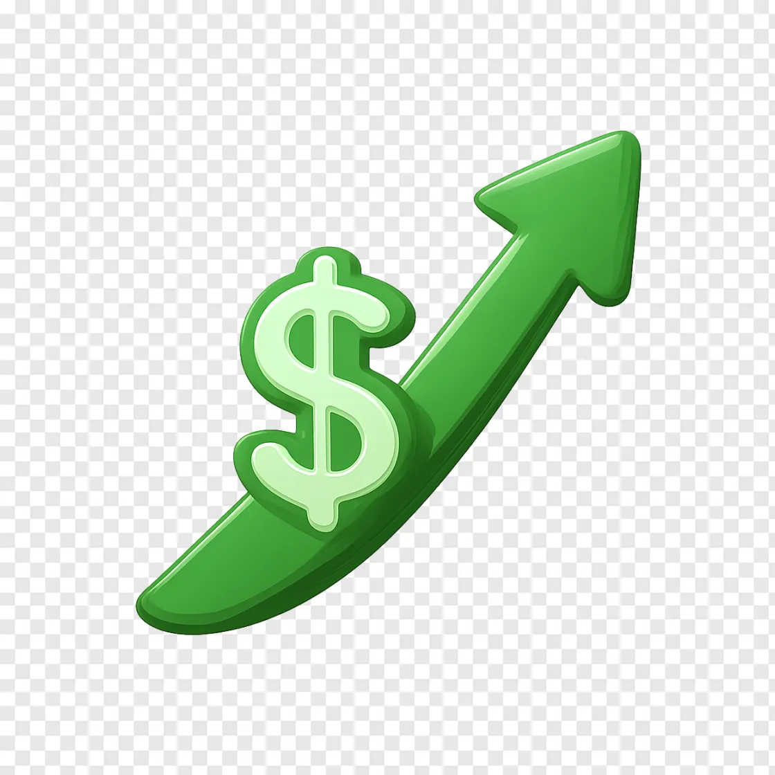Stock Market Upward Trend Arrow PNG