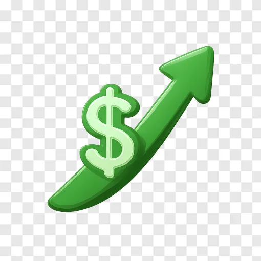Stock Market Upward Trend Arrow PNG