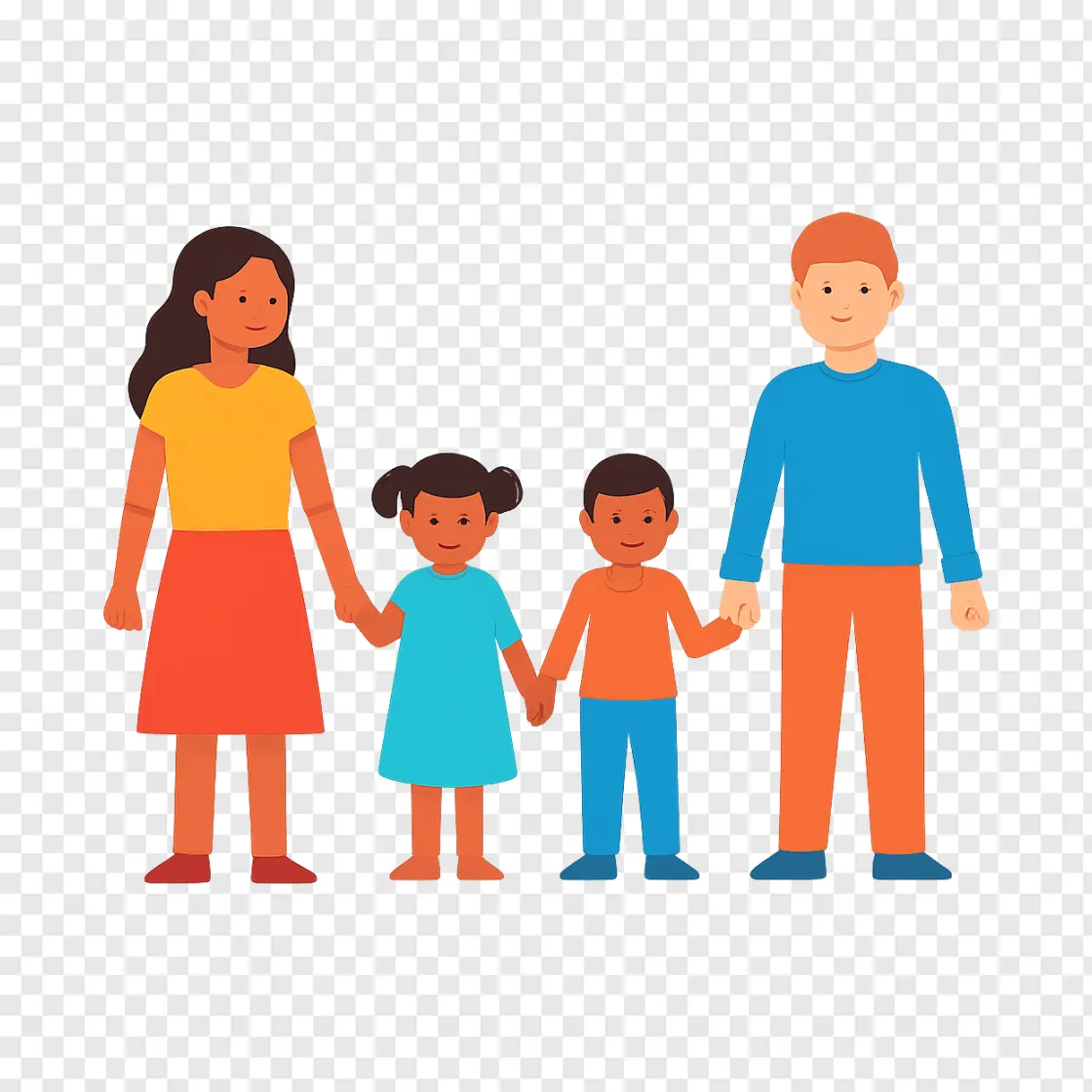 Happy Family PNG Transparent Image