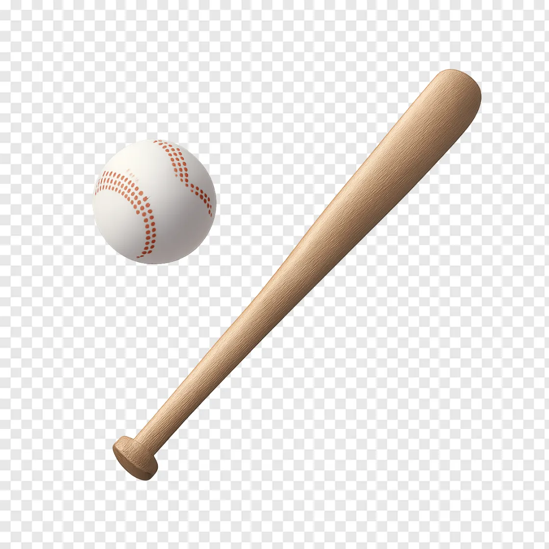 Baseball And Bat PNG Image For Sports Designs