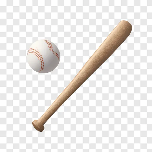 Baseball And Bat PNG Image For Sports Designs
