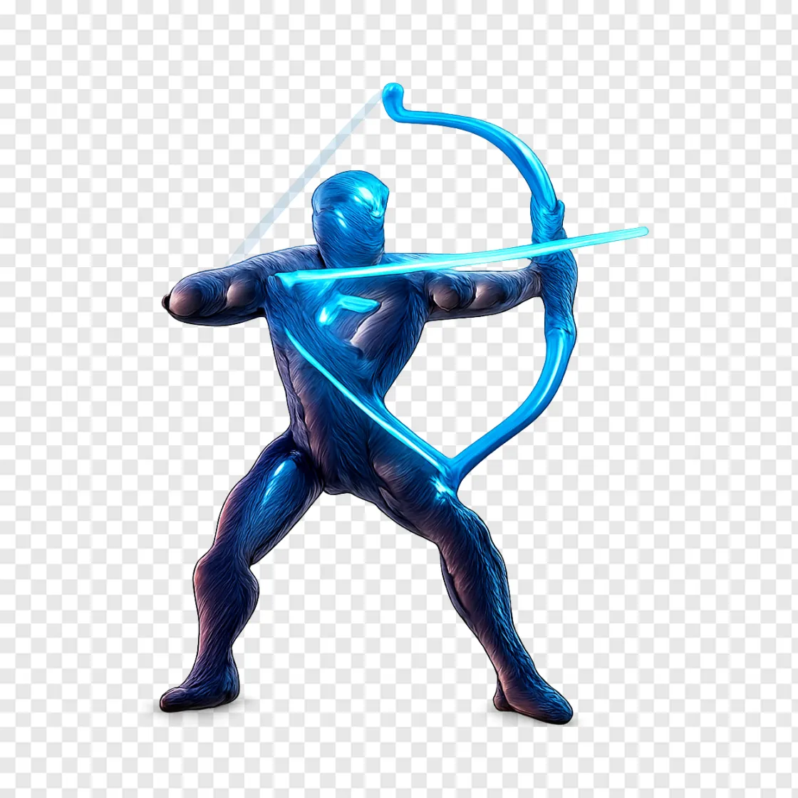 Futuristic Robot Archer PNG Transparent Image
