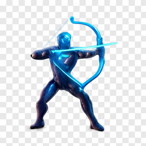 Futuristic Robot Archer PNG Transparent Image