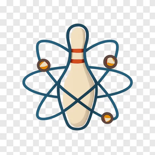 Atomic Nucleus Bowling Pin Shape PNG Transparent Image