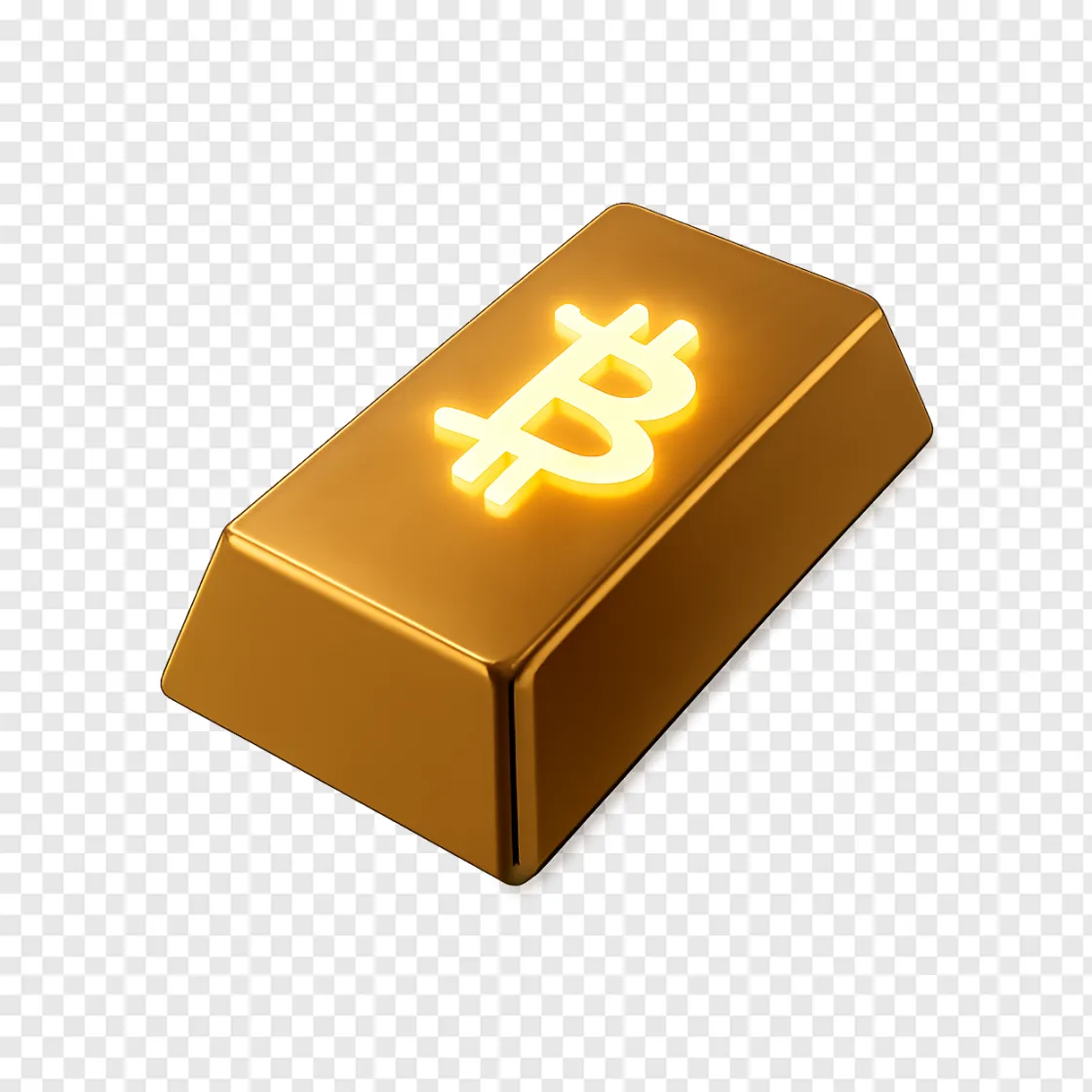 Gold And Bitcoin Investment PNG Image