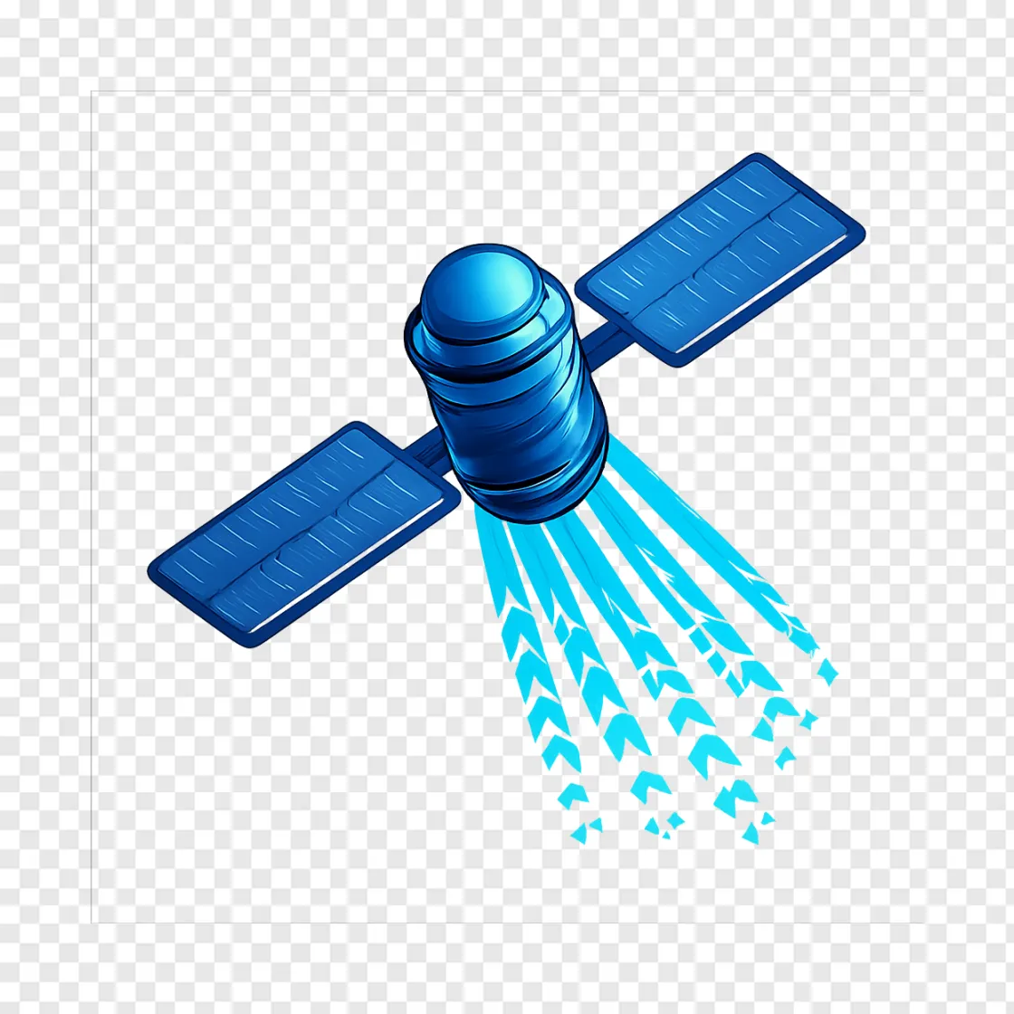 Orbital Data Center Satellite PNG Graphic