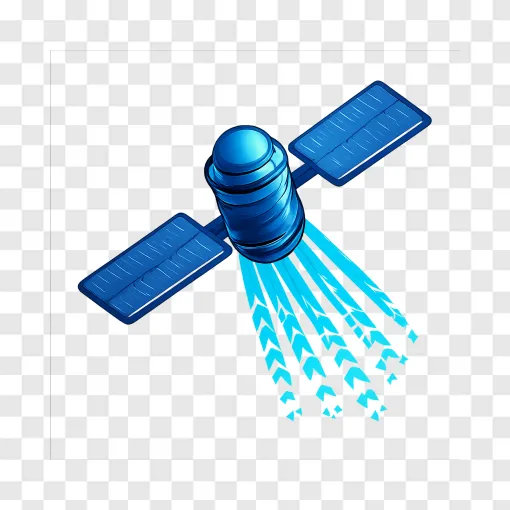 Orbital Data Center Satellite PNG Graphic