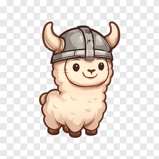 Lamasaga PNG - Cute Llama Knight Transparent Image