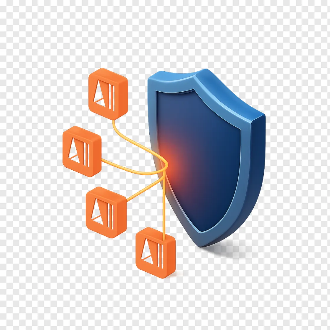 AI Content Protection Shield PNG