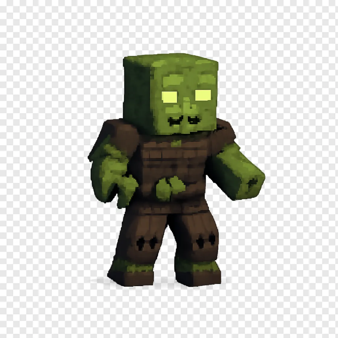 Evolved Zombie Minecraft PNG Graphic