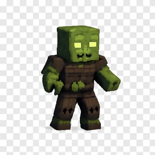 Evolved Zombie Minecraft PNG Graphic