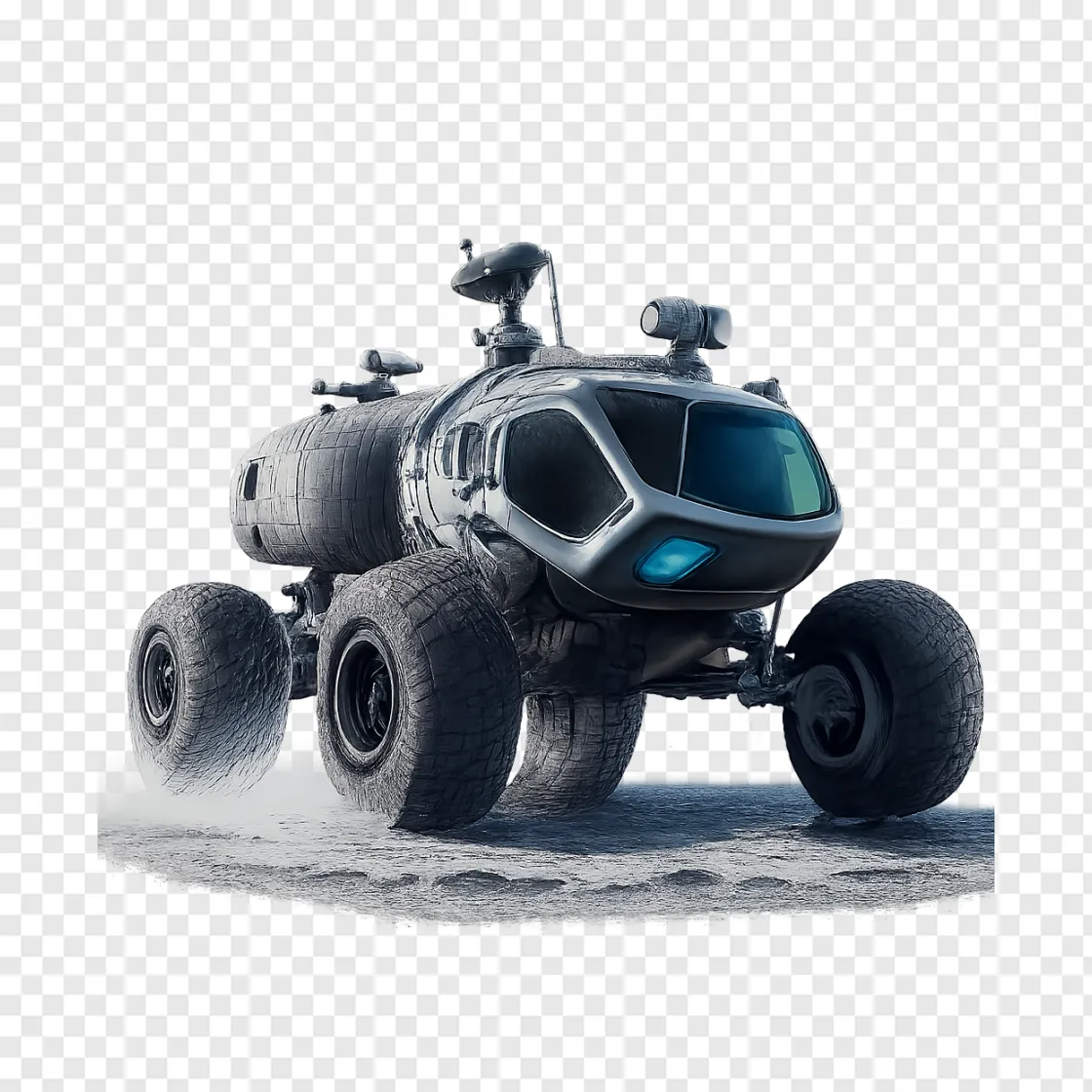 Futuristic Lunar Rover PNG Image For Space Exploration Design