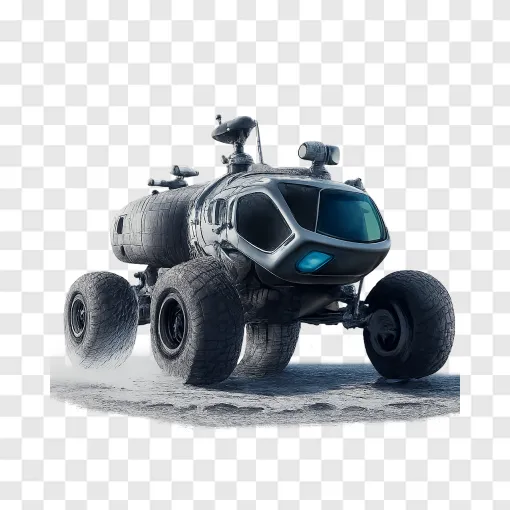 Futuristic Lunar Rover PNG Image For Space Exploration Design