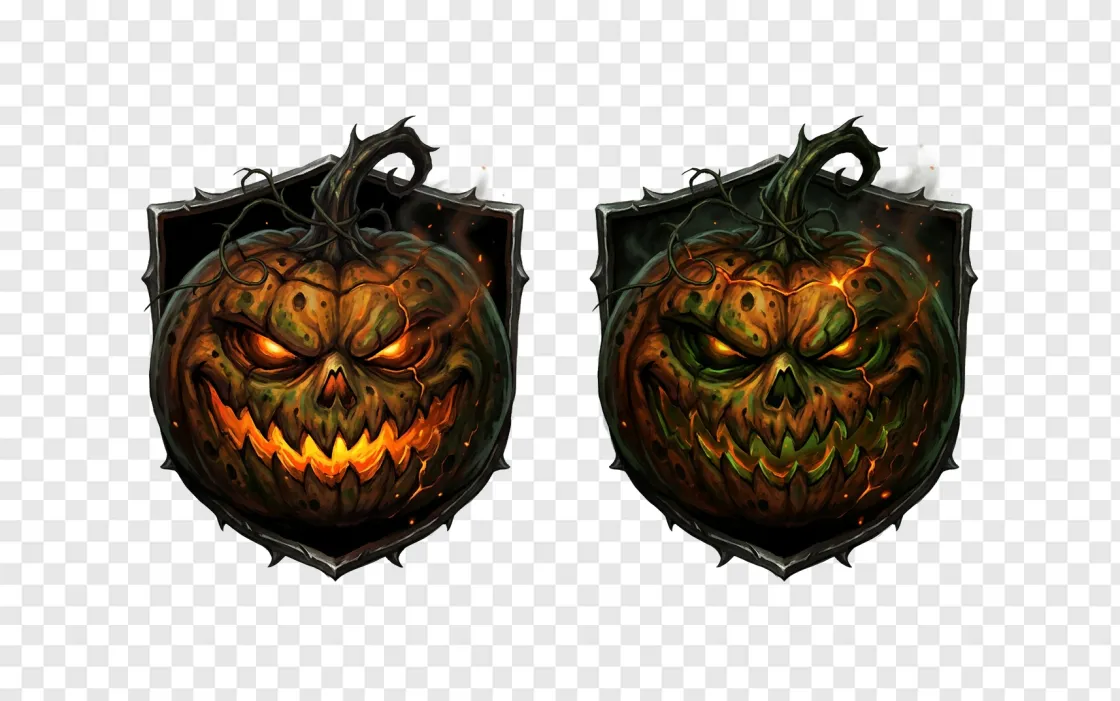 Scary Pumpkin Icon PNG For Horror Games