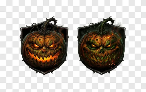 Scary Pumpkin Icon PNG For Horror Games