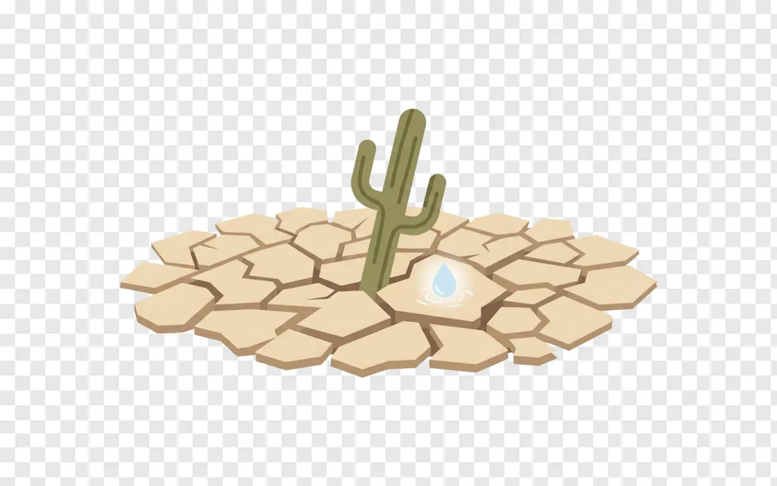 Desert Drought And Water Scarcity PNG Design
