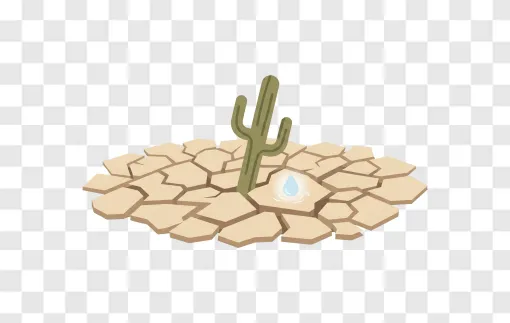 Desert Drought And Water Scarcity PNG Design