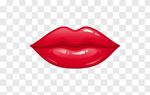 Glossy Lips PNG Transparent Image