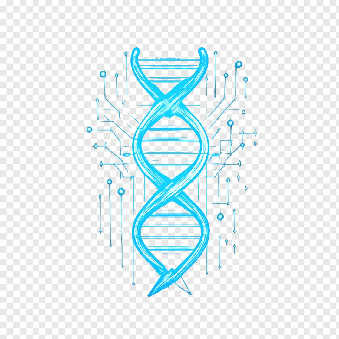 DNA And Artificial Intelligence Concept PNG