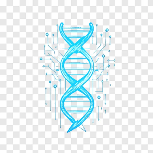 DNA And Artificial Intelligence Concept PNG