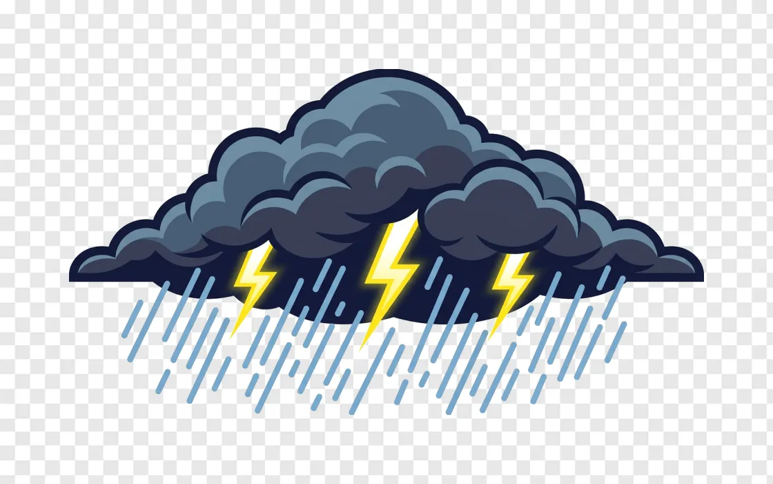 Tropical Storm Rain Cloud PNG Transparent Image