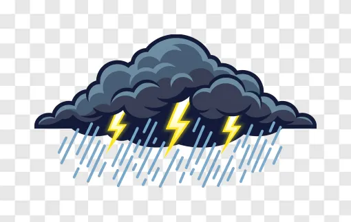 Tropical Storm Rain Cloud PNG Transparent Image