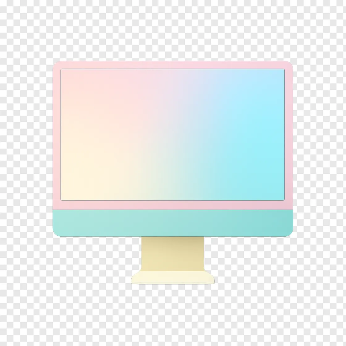 Modern Colorful IMac Desktop PNG Image