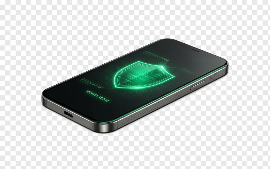 Secure Privacy Smartphone PNG Image For Tech Designs