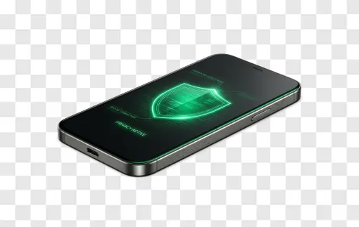 Secure Privacy Smartphone PNG Image For Tech Designs