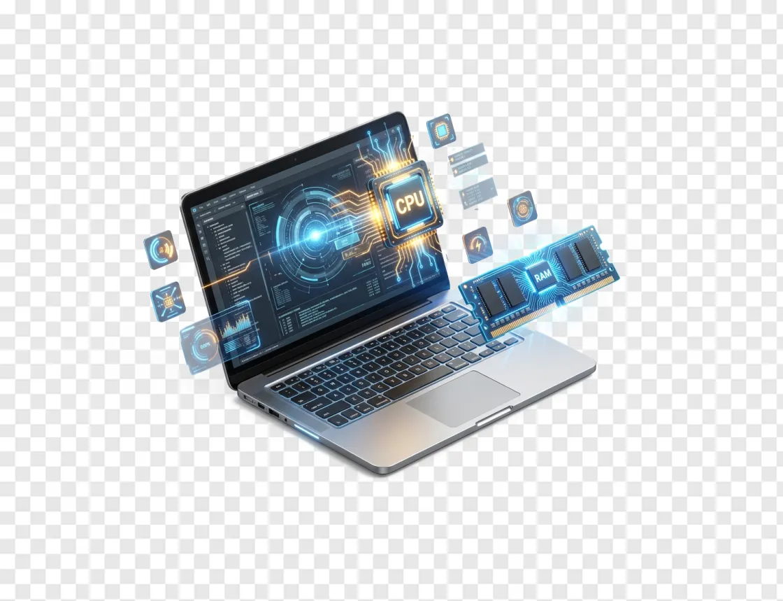 Modern Tech Laptop PNG Transparent Image