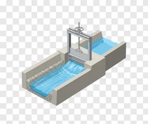 Water Canal System PNG Image For Environmental Projects