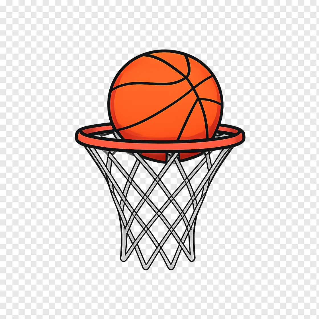 Basketball Hoop And Ball PNG Transparent Image