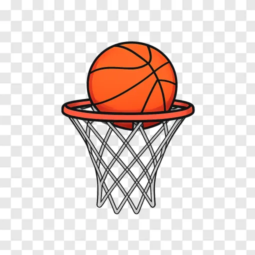 Basketball Hoop And Ball PNG Transparent Image