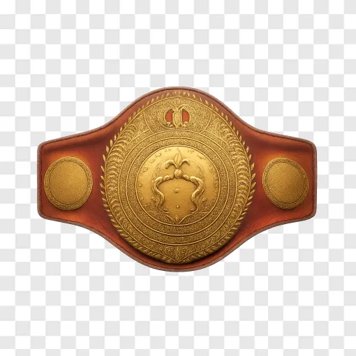 Golden Boxing Championship Belt PNG Image