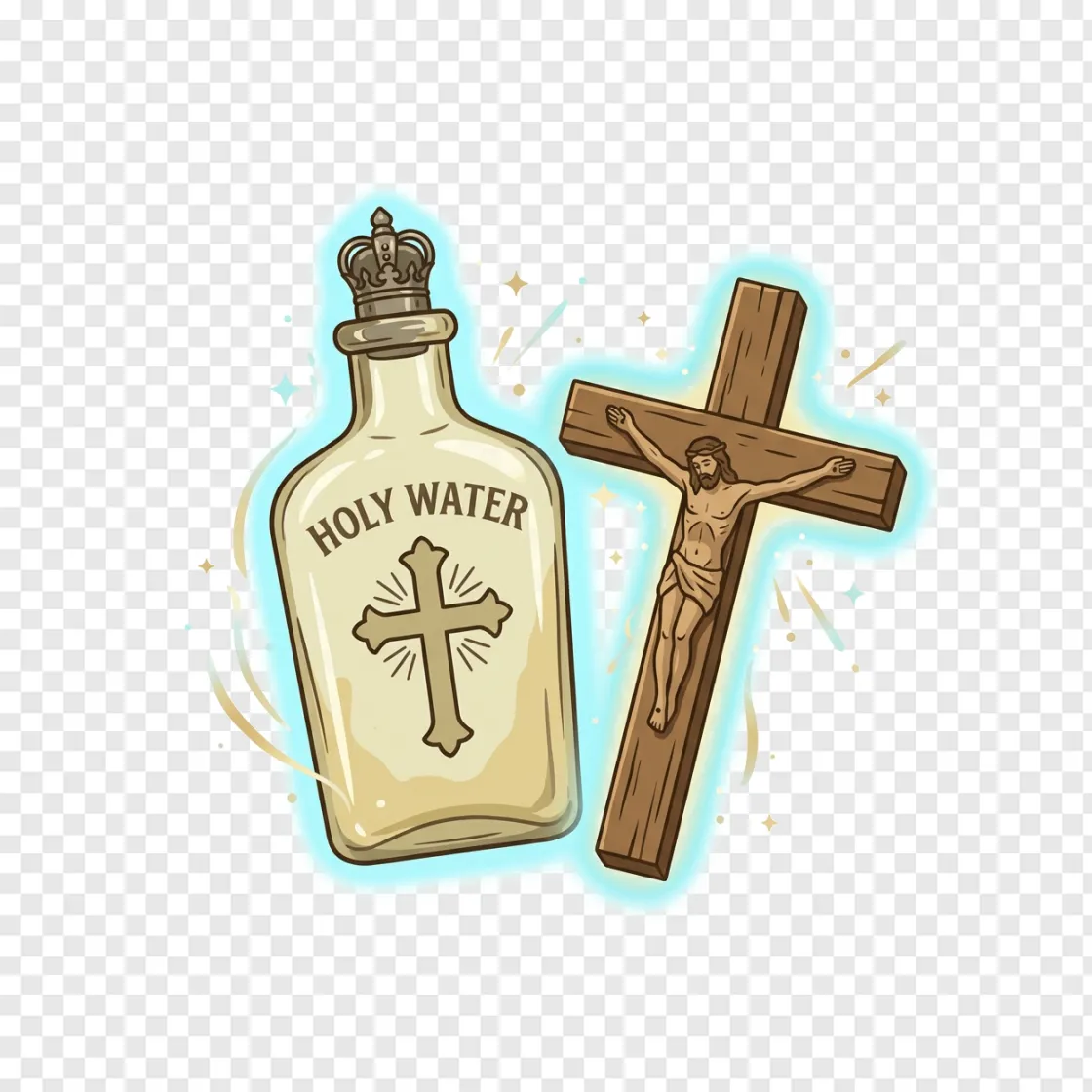Exorcist Holy Water Bottle PNG Transparent Background