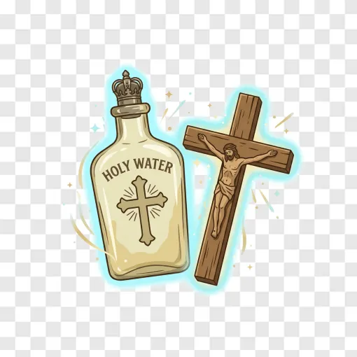 Exorcist Holy Water Bottle PNG Transparent Background
