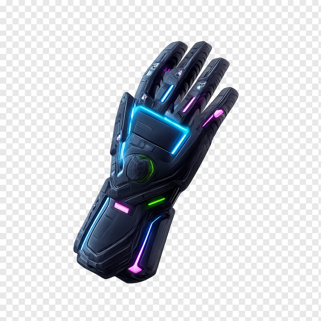 Futuristic Gaming Gauntlet PNG Transparent Image