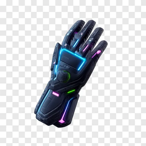 Futuristic Gaming Gauntlet PNG Transparent Image