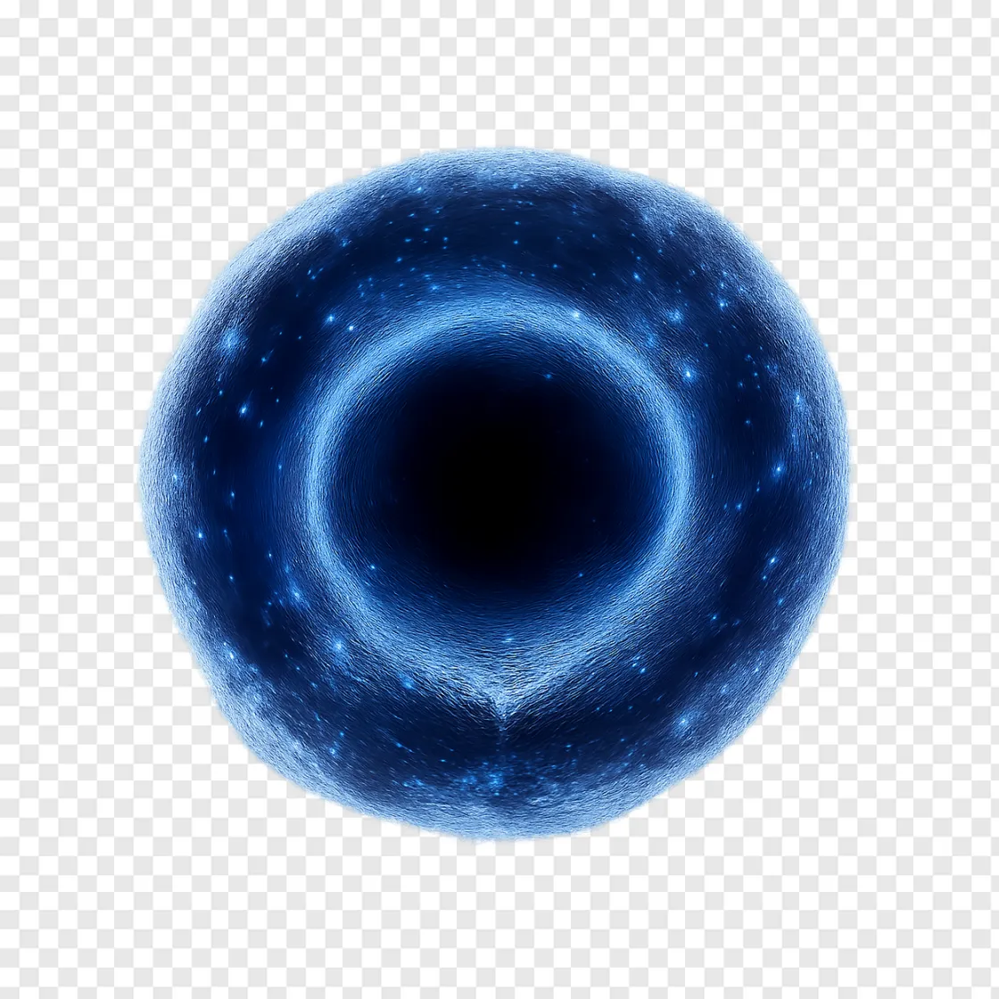 Glowing Cosmic Void Portal PNG Transparent Background