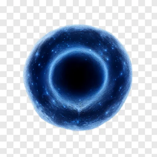 Glowing Cosmic Void Portal PNG Transparent Background