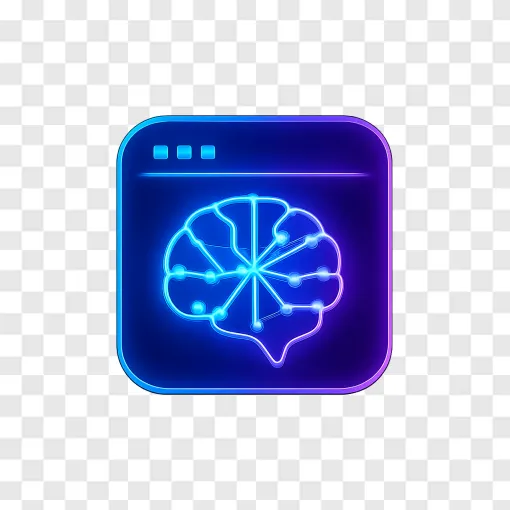 AI Browser Icon PNG With Transparent Background