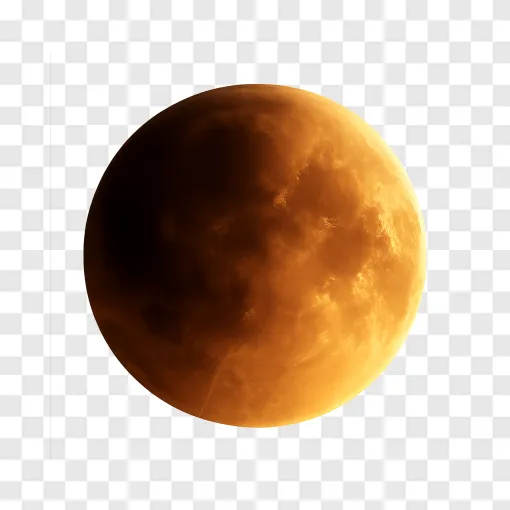 Partial Lunar Eclipse PNG Image With Transparent Background