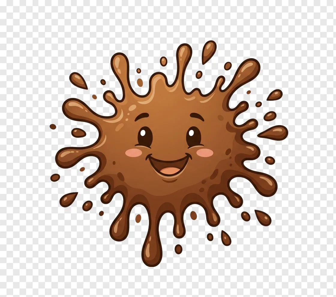 Fun Mud Splatter PNG Graphic