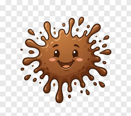 Fun Mud Splatter PNG Graphic