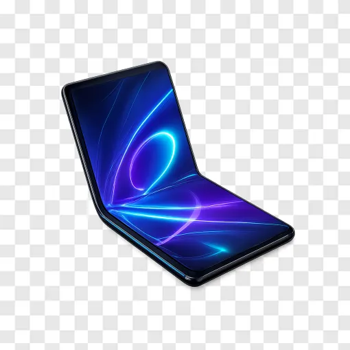 Futuristic Foldable Smartphone PNG Image For Tech Design